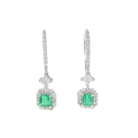 【新品】PT エメラルド ピアス 0.54CT