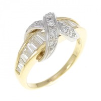 K18YG/PT ダイヤモンド リング 1.07CT