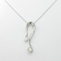 K18WG／750WG ダイヤモンドネックレス