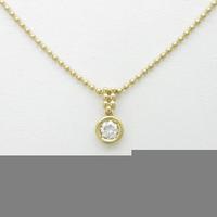 K18YG ソリティア ダイヤモンドネックレス