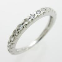 【リメイク】K18WG ハーフエタニティ ダイヤモンドリング20％引き