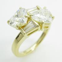 K18YG ダイヤモンドリング 2．12ct・E・VS1?2・ハートシェイプ20％引き