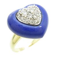 K18YG／K18WG ハート ラピスラズリリング