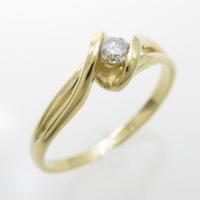 K18YG ソリティア ダイヤモンドリング20％引き