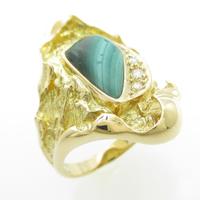 K18YG マラカイトリング