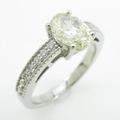 プラチナダイヤモンドリング 1．007ct・VLY・SI2・オーバルカット