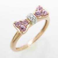 ポンテヴェキオ リボン ピンクサファイヤリング10％引き