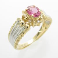 K18YG／PT トルマリンリング