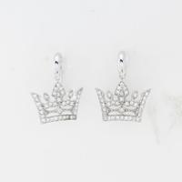 【リメイク】K18WG クラウン ダイヤモンドピアス