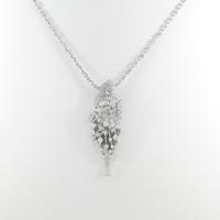 K18WG／750WG ダイヤモンドネックレス