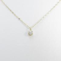 K18YG ソリティア ダイヤモンドネックレス