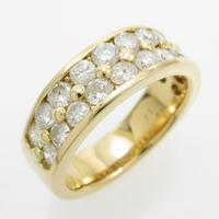 K18YG ハーフエタニティ ダイヤモンドリング10％引き