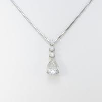 プラチナダイヤモンドネックレス 2．070ct・K・SI2・ペアシェイプ