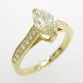 【リメイク】K18YG ダイヤモンドリング 1．013ct・VLY・I1・マーキスカット10％引き