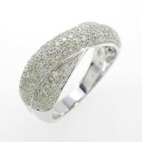 K18WG パヴェ ダイヤモンドリング