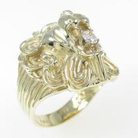 585YG ライオン ダイヤモンドリング