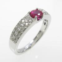 K18WG ルビーリング