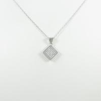 K18WG パヴェ ダイヤモンドネックレス