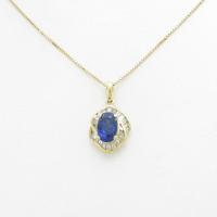 K18YG サファイヤネックレス