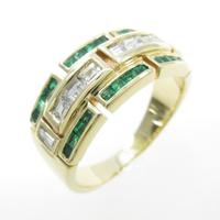 K18YG エメラルドリング