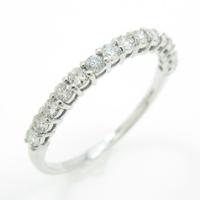 【リメイク】K18WG ハーフエタニティ ダイヤモンドリング