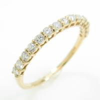 【リメイク】K18YG ハーフエタニティ ダイヤモンドリング