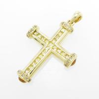 K18YG クロス サファイヤペンダント