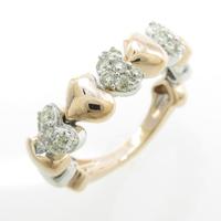 K18PG／K18WG ハート パヴェ ダイヤモンドリング