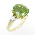 K18YG／PT ペリドットリング