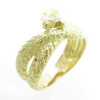 K18YG スネーク ダイヤモンドリング