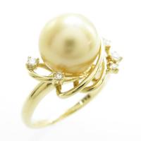 K18YG シロチョウパールリング