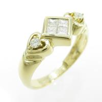 K18YG ダイヤモンドリング