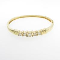 18KYG ダイヤモンドバングル
