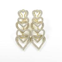 K18YG ハート ダイヤモンドピアス