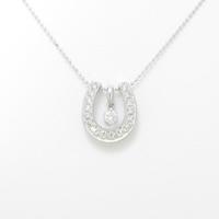 K18WG 2WAY ホースシュー ダイヤモンドネックレス