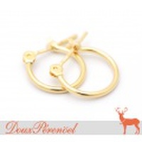 18金 ループピアスK18YG 新品 【NEW】【イエローゴールド】【レディース】【女性用】【小さめ】