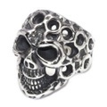 BWL(ビルウォールレザー)　 Medium Master Skull Ring w/Holes R410