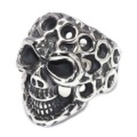BWL(ビルウォールレザー)　 Medium Master Skull Ring w/Holes R410