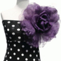 Bloomrooms◆コリーンローズBIGシルクコサージュ・ヘッドドレス（ピンクリップ付）◆パープル