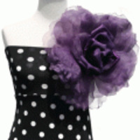 Bloomrooms◆コリーンローズBIGシルクコサージュ・ヘッドドレス（ピンクリップ付）◆パープル
