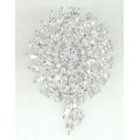 CZ　ブリリアントカット　デザイン　ブローチ