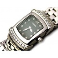 DAMIANI（ダミアーニ）スチール×ブラック×ダイヤモンド0.65ct/クォーツ時計[30000070]