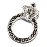 DUB Collection(ダブコレクション)DUBj-296-1 BK Crown Ring Necklace クラウンリングネックレス【ＴＯＰのみ】