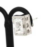 DUB collection(ダブコレクション)Side Emblem Stone rectangle Pierce ハーフピアス 【DUBj-236-2WH 】