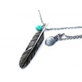 HARIM（ハリム）　Feather Center S Necklace w/Turquoise（フェザーセンターSネックレス w/ターコイズ）