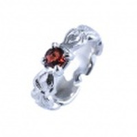 Hawaiian baby’s ring - SV - 1月 ガーネット