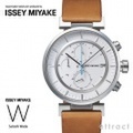 ISSEY MIYAKE イッセイ ミヤケ W ダブリュ SILAY008 腕時計 通常サイズ Φ43mm カラー：白仕上げ バンド：ナチュラル皮革バンド デザイン：和田 智