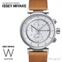 ISSEY MIYAKE イッセイ ミヤケ W ダブリュ SILAY008 腕時計 通常サイズ Φ43mm カラー：白仕上げ バンド：ナチュラル皮革バンド デザイン：和田 智