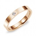 K18RG　フラット・ダイヤモンドマリッジリング（結婚指輪）ダイヤモンド埋込　3mm (N030O150N1*01-D-K18RG)