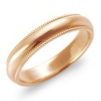 K18RG　ミルグレイン・マリッジリング（結婚指輪・幅広タイプ）3.5mm (N035H165N3*01-K18RG)